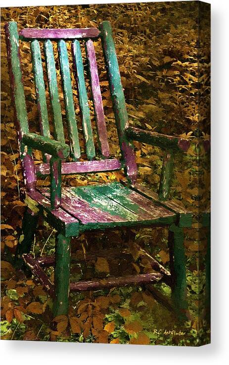 Chair Canvas Print featuring the painting The Motley Chair by RC DeWinter
