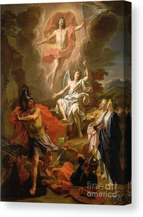 The Resurrection Of Christ Canvas Print featuring the painting The Resurrection of Christ by Noel Coypel
