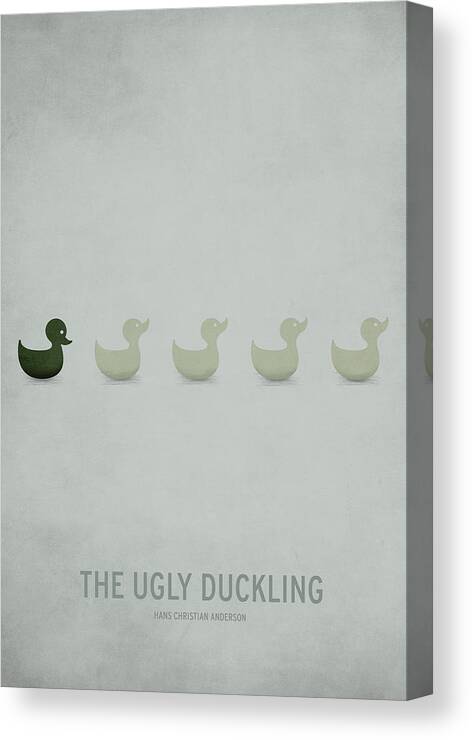Ugly Duckling Canvas Print featuring the digital art The Ugly Duckling by Christian Jackson