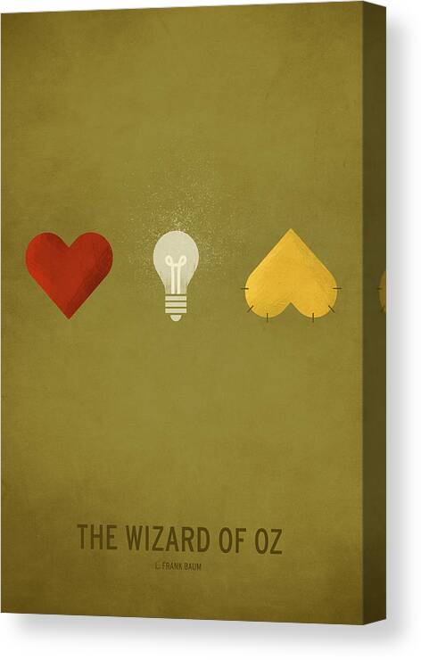 Stories Digital Art Canvas Print featuring the digital art The Wizard of Oz by Christian Jackson