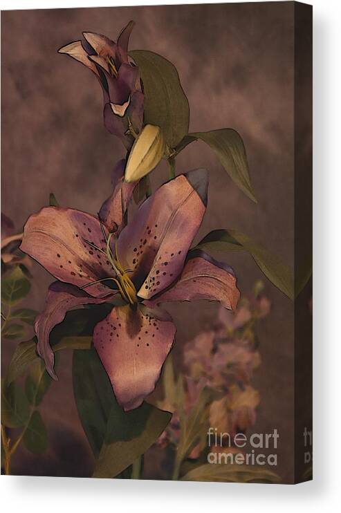 Flower Canvas Print featuring the mixed media Thinking of You Today No. 1 by Sherry Hallemeier