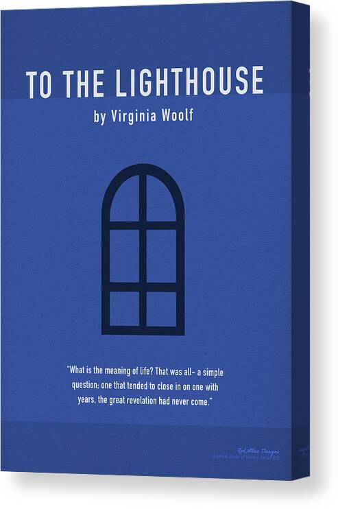 To The Lighthouse Canvas Print featuring the mixed media To the Lighthouse by Virginia Woolf Greatest Books Ever Series 022 by Design Turnpike