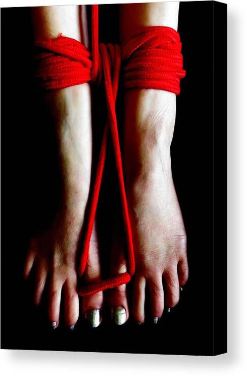 Sexy Canvas Print featuring the photograph Toe Tied by Guy Pettingell