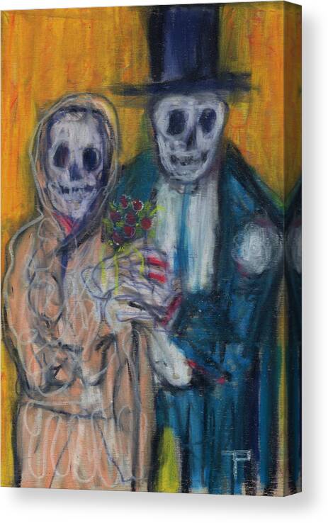  Crayon Canvas Print featuring the painting Together Forever by Todd Peterson