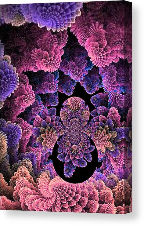 Fractal Canvas Print featuring the digital art Under the Sea by Digital Art Cafe