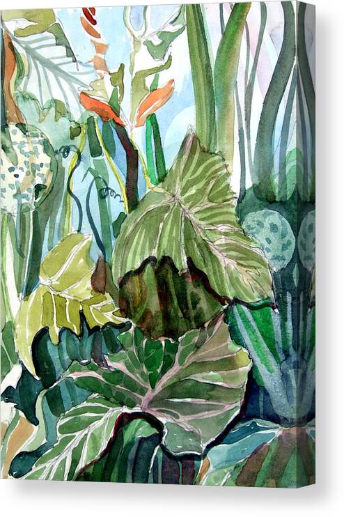 Vines Canvas Print featuring the painting Vines by Mindy Newman