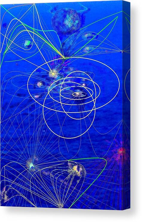 Abstract Canvas Print featuring the digital art Voyage by Ian MacDonald