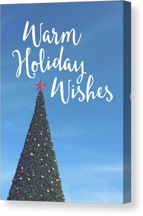 Holiday Canvas Print featuring the photograph Warm Holiday Wishes- Art by Linda Woods by Linda Woods