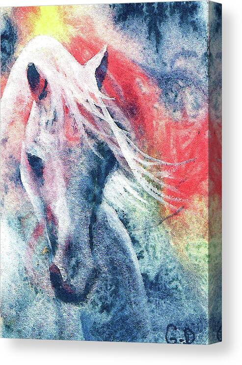 Horse Canvas Print featuring the painting Watercolor Horse by Gerry Delongchamp