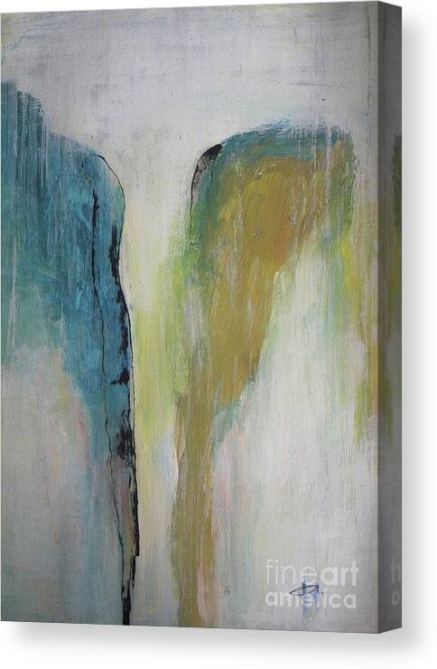 Abstract Canvas Print featuring the painting Waterfall by Vesna Antic