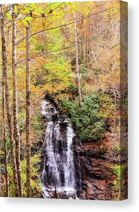 Waterfall Canvas Print featuring the photograph Waterfall waters by Chuck Brown