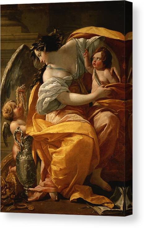 Wealth Canvas Print featuring the painting Wealth by Simon Vouet
