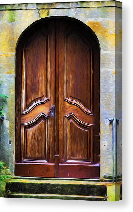 Welcome Door Canvas Print featuring the photograph Welcome by Georgiana Romanovna