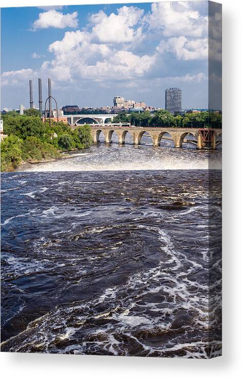 River Canvas Print featuring the photograph Whirlpool on Mississippi by Mike Evangelist