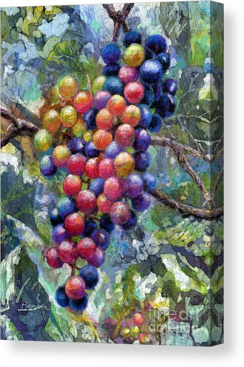 Grape Canvas Print featuring the painting Wine Grapes by Hailey E Herrera