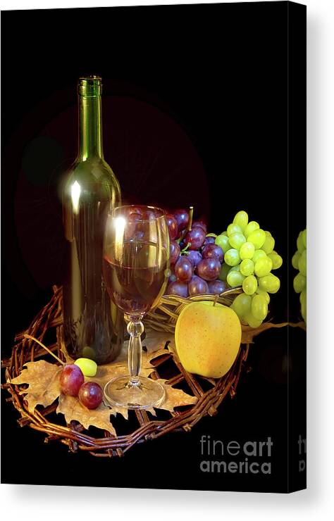 Fruit Canvas Print featuring the photograph Wine by Nataly Raikhel