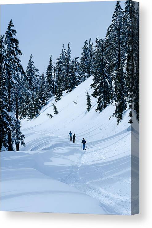 Crater Lake Canvas Print featuring the photograph Winter Wonderland by Tom Potter