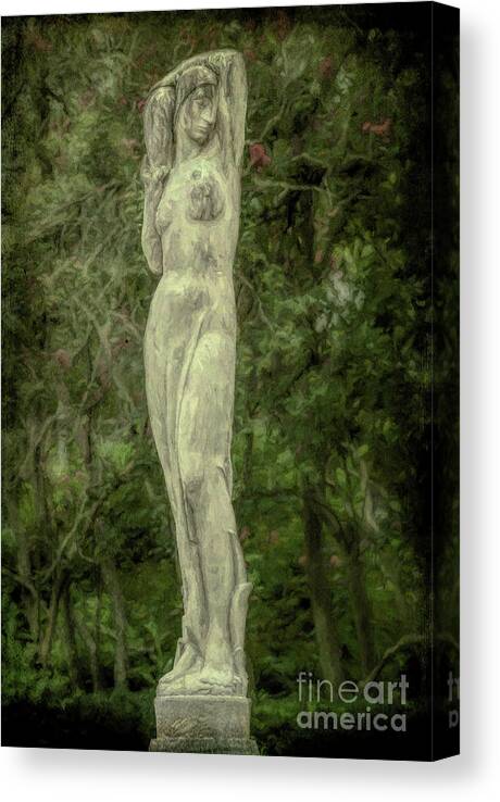 Art Deco Canvas Print featuring the photograph Woman of the Trees by Kathleen K Parker