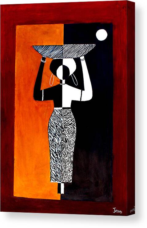 African Artists Canvas Print featuring the painting Work that Counts by Ninkhambazi