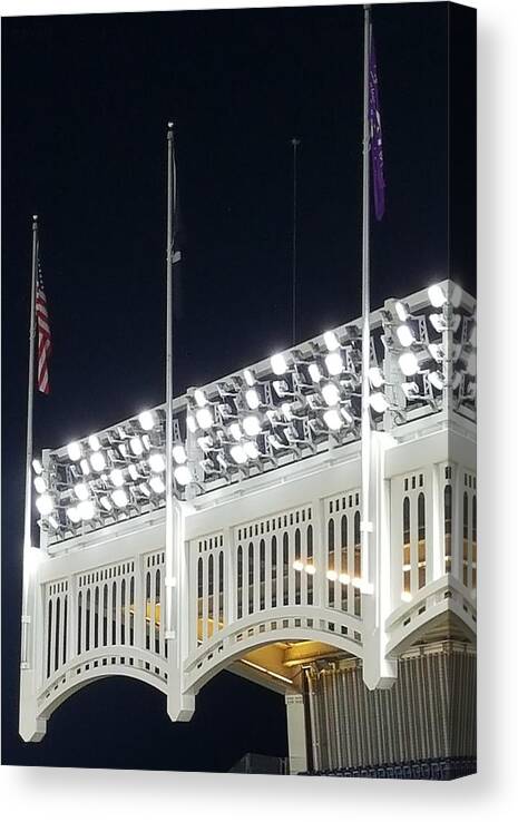 Yankee Stadium Canvas Print featuring the photograph Yankee Stadium Picket Fence by Rob Hans