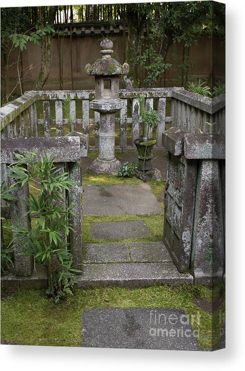 Zen Canvas Print featuring the photograph Zen Garden, Kyoto Japan 3 by Perry Rodriguez