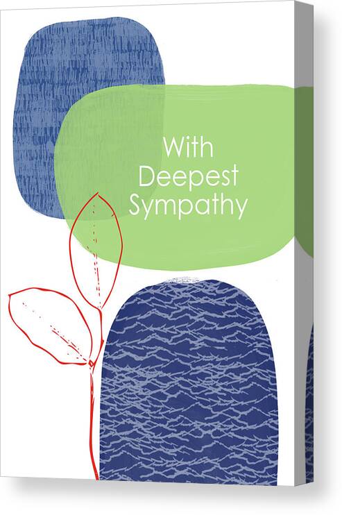 Sympathy Canvas Print featuring the mixed media Zen Sympathy Card- Art by Linda Woods by Linda Woods