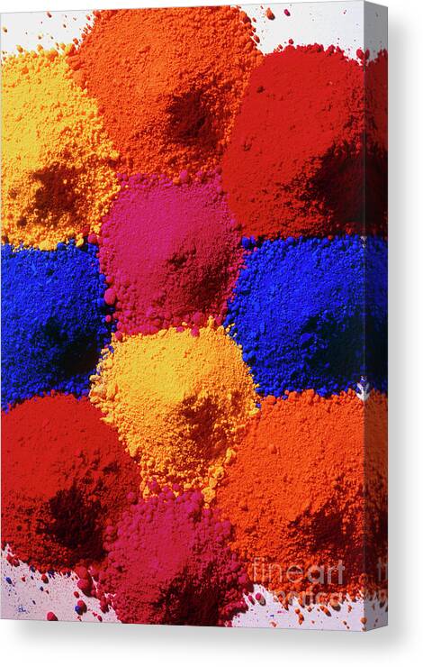 Food Colouring Canvas Print featuring the photograph Assortment Of Food Colourings #1 by Colin Cuthbert/science Photo Library