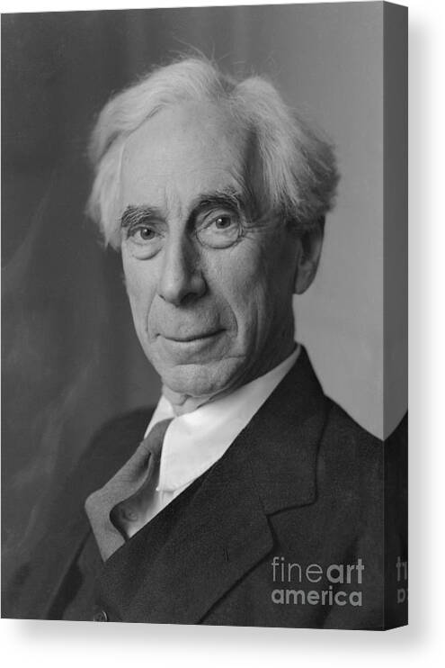 People Canvas Print featuring the photograph Bertrand Russell #1 by Bettmann