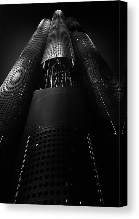 Blackandwhite Canvas Print featuring the photograph Industry #1 by John Laprad