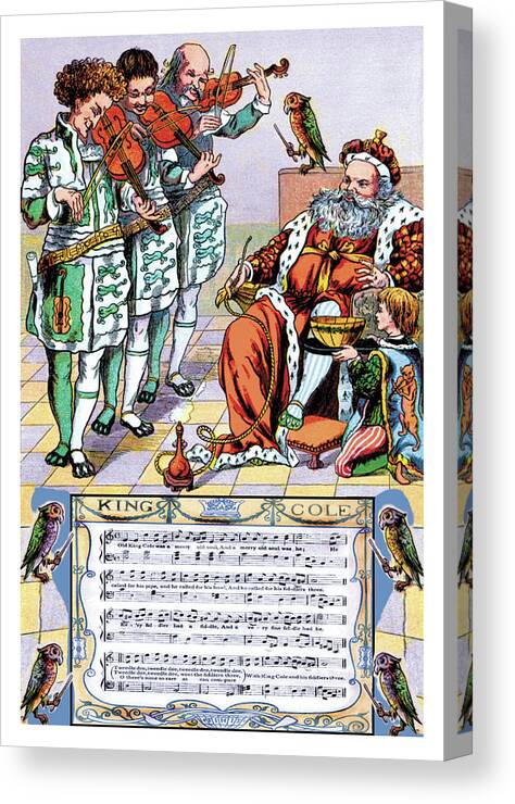 King Canvas Print featuring the painting King Cole #1 by Walter Crane