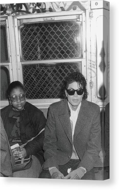 Singer Canvas Print featuring the photograph Michael Jackson In Bad #1 by Hulton Archive