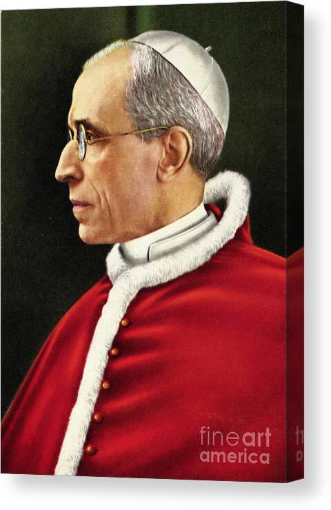 Mature Adult Canvas Print featuring the photograph Pope Pius Xii #2 by Bettmann
