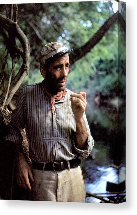 Congo Canvas Print featuring the photograph Humphrey Bogart #3 by Eliot Elisofon