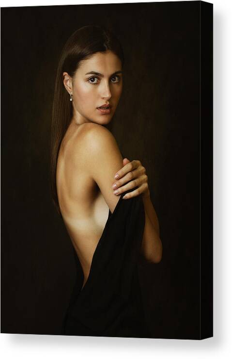 Fine Art Nude Canvas Print featuring the photograph Ksenia #3 by Zachar Rise