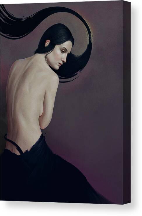 Woman Canvas Print featuring the painting 483 by Diego Fernandez