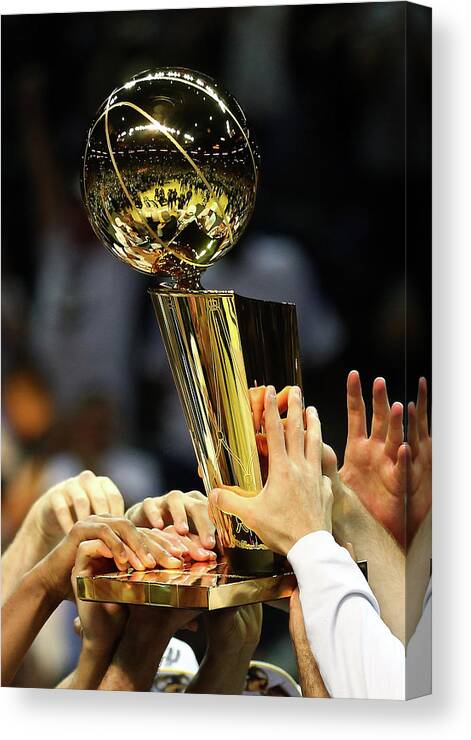 Playoffs Canvas Print featuring the photograph 2014 Nba Finals - Game Five by Andy Lyons