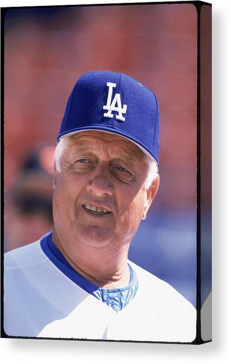 Tommy Lasorda Canvas Print featuring the photograph Mlb Photos Archive by Rich Pilling