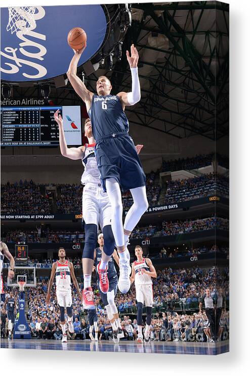 Nba Pro Basketball Canvas Print featuring the photograph Washington Wizards V Dallas Mavericks by Glenn James