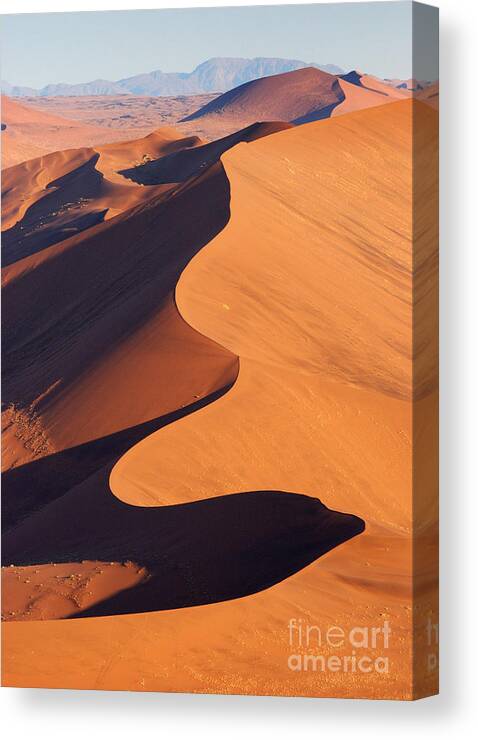 Plane Canvas Print featuring the photograph Aerial View Of The Namib Desert by Orxy