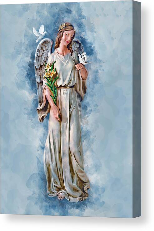 Love Canvas Print featuring the digital art An Angels Love by Ian Mitchell