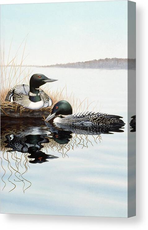 Ducks Canvas Print featuring the painting Ancient Rituals by Rusty Frentner