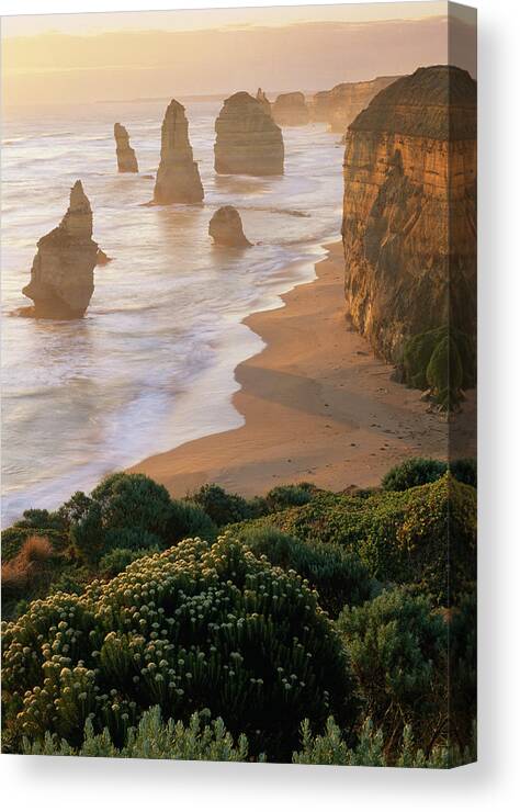 Port Campbell National Park Canvas Print featuring the photograph Australia,victoria,port Campbell by Philip Kramer