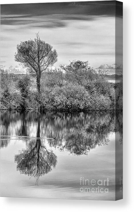 Autumn Canvas Print featuring the photograph Autumn reflections by Jim Orr