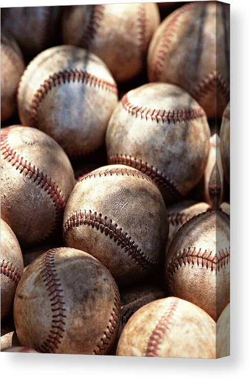 Toughness Canvas Print featuring the photograph Baseball Ball by Imagenavi