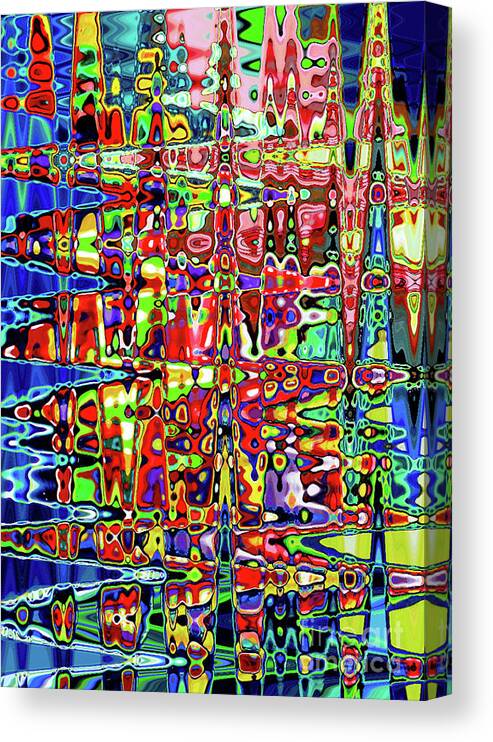 Beaujolais Canvas Print featuring the digital art Beaujolais Abstract by Genevieve Esson