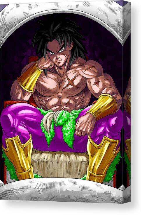 Broly Canvas Print featuring the digital art Broly by Darko B