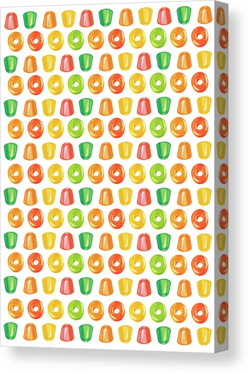 Background Canvas Print featuring the drawing Candy pattern by CSA Images