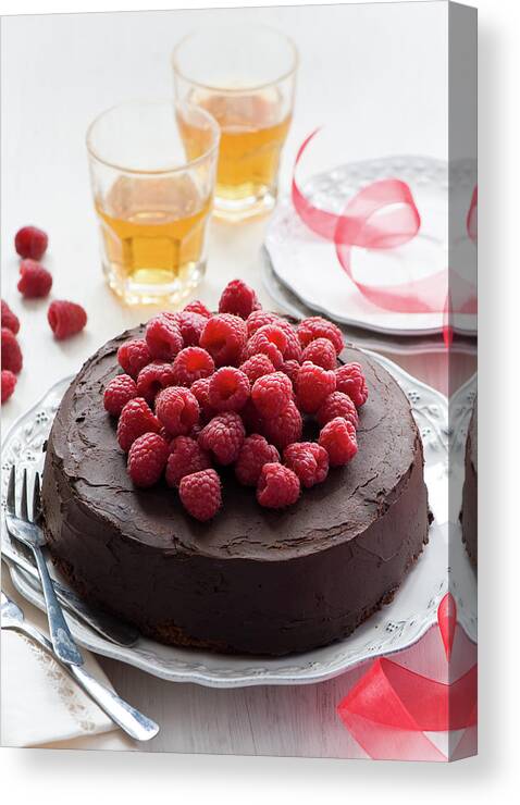 Alcohol Canvas Print featuring the photograph Coca Cola Cake by Verdina Anna