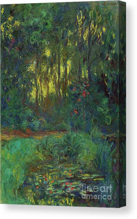 Nympheas Canvas Print featuring the painting Coin du bassin aux nympheas by Claude Monet