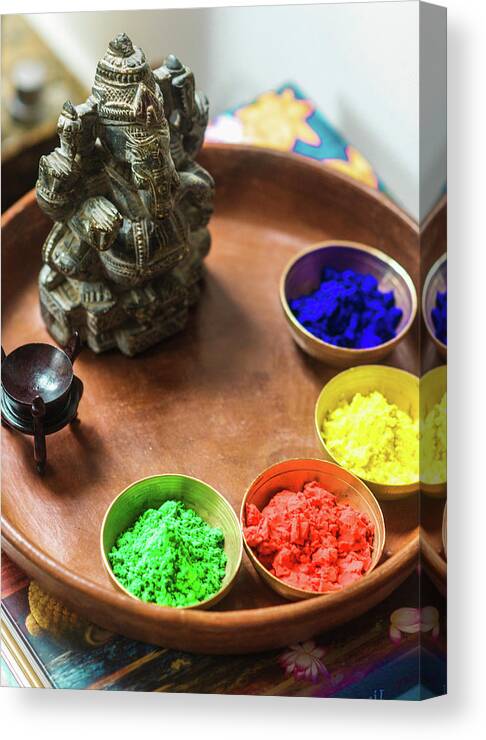 Hinduism Canvas Print featuring the photograph Colors Of Holi by Chandan Dubey